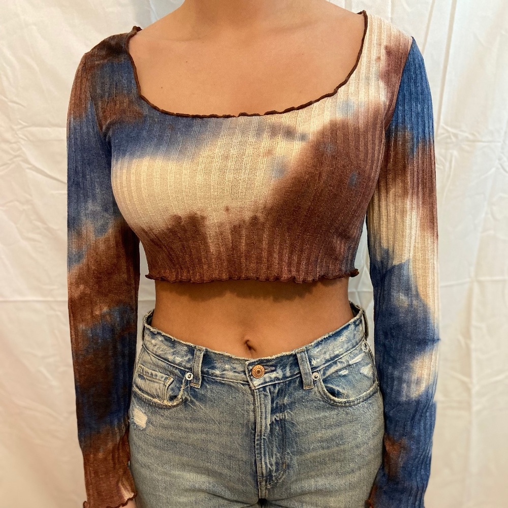 Tye-dye Crop Long Sleeve